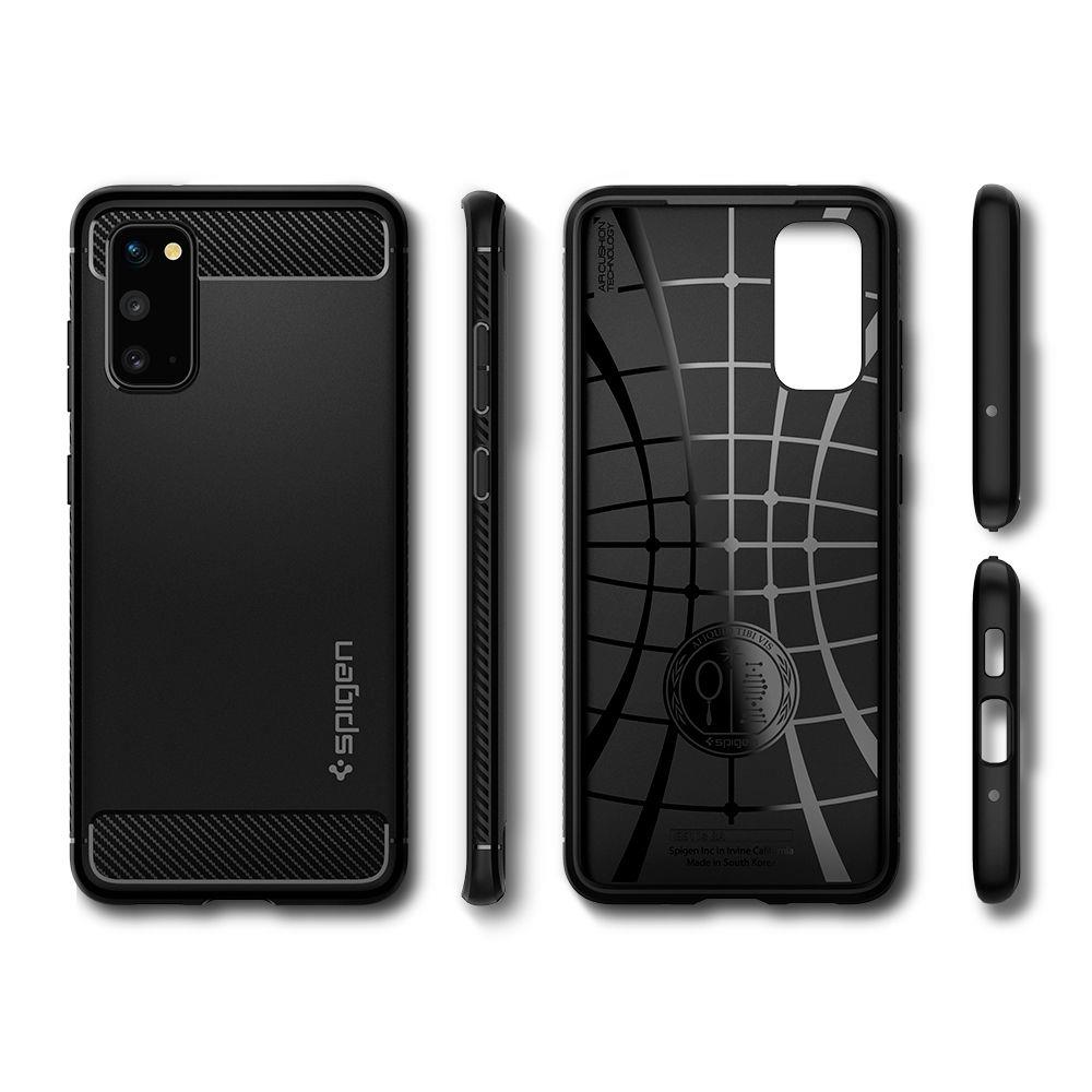Pokrowiec Spigen Rugged Armor czarny Samsung Galaxy S20 / 9