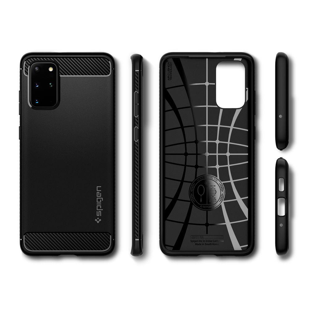 Pokrowiec Spigen Rugged Armor czarny Samsung Galaxy S20 Plus / 9