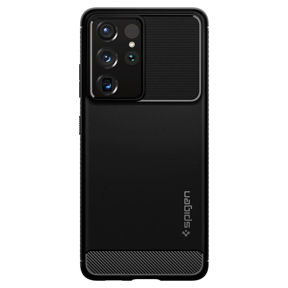 Pokrowiec Spigen Rugged Armor czarny Samsung Galaxy S21 Ultra 5G / 2