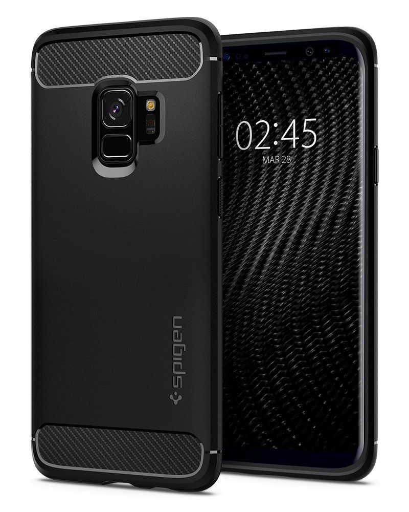 Pokrowiec pancerny Spigen Rugged Armor czarny Samsung Galaxy S9