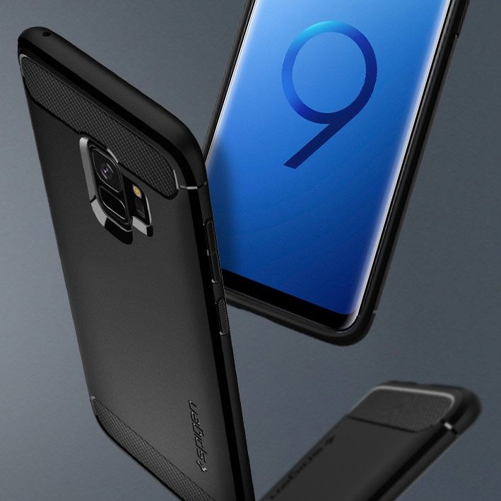 Pokrowiec Spigen Rugged Armor czarny Samsung Galaxy S9 / 11