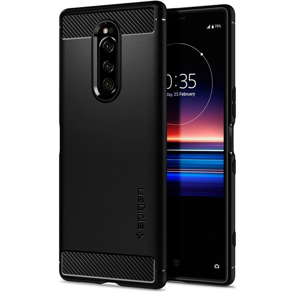 Pokrowiec Spigen Rugged Armor czarny Sony Xperia 1 Pokrowiec Spigen Rugged Armor czarny Sony Xperia 1