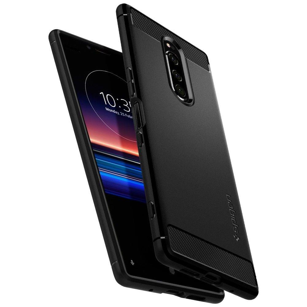 Pokrowiec Spigen Rugged Armor czarny Sony Xperia 1 / 2 Pokrowiec Spigen Rugged Armor czarny Sony Xperia 1 / 2