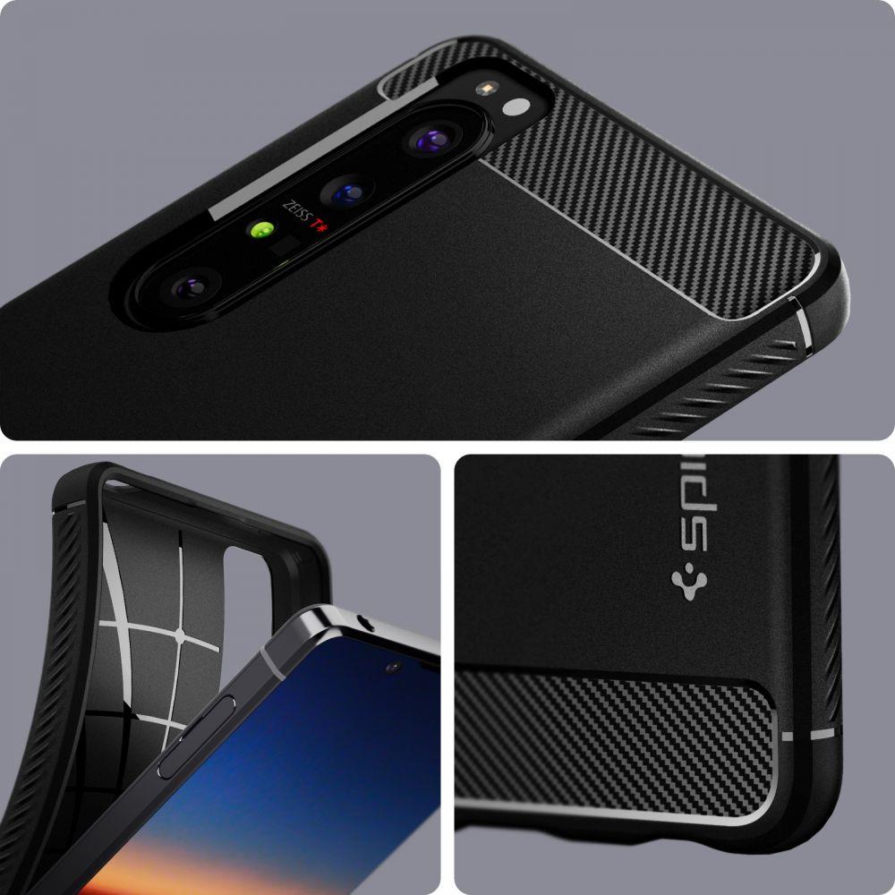Pokrowiec Spigen Rugged Armor czarny Sony Xperia 1 III / 3