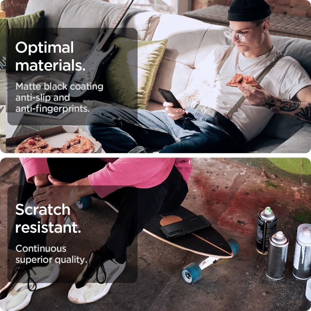 Pokrowiec Spigen Rugged Armor czarny Sony Xperia 1 III / 7