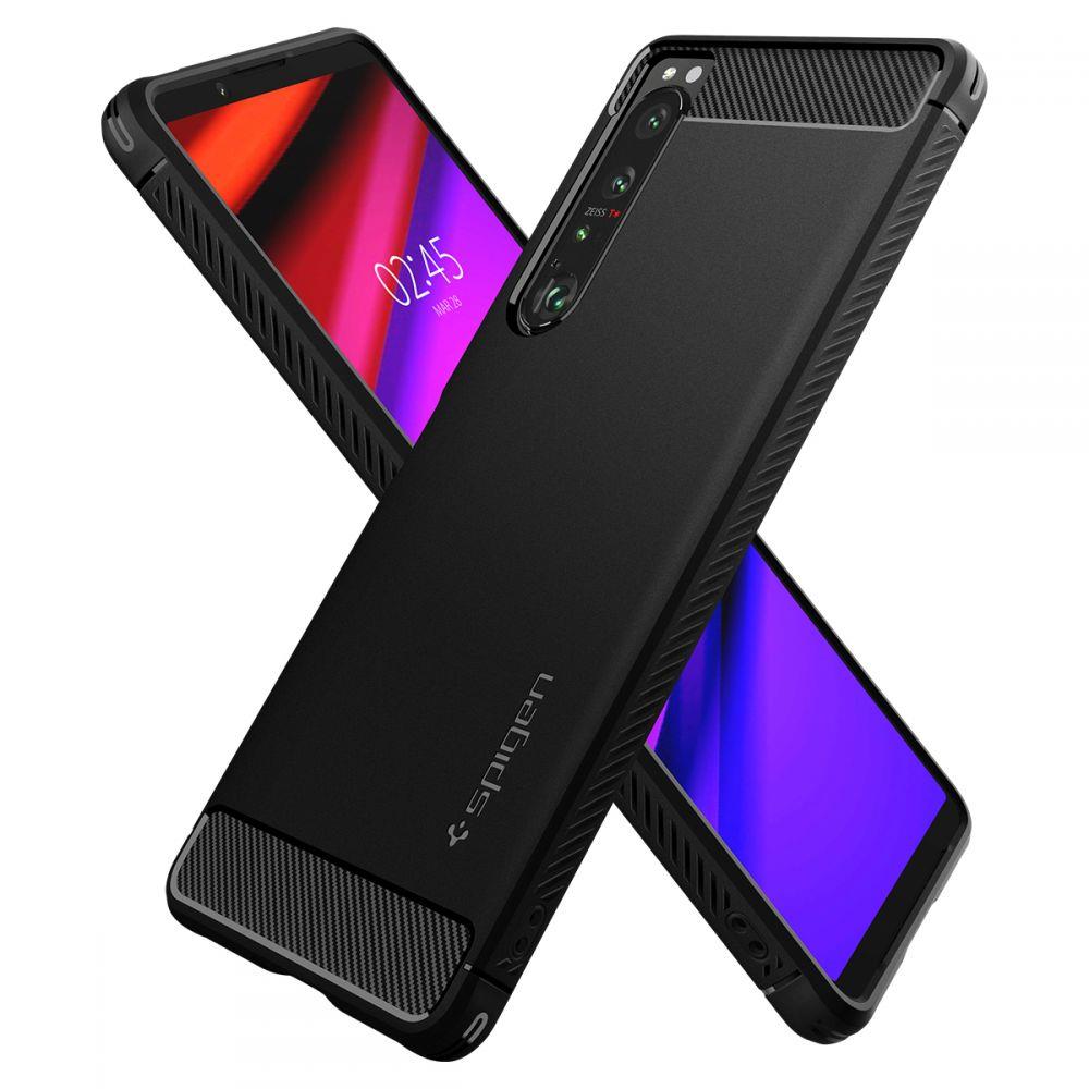Pokrowiec Spigen Rugged Armor czarny Sony Xperia 1 IV / 7 Pokrowiec Spigen Rugged Armor czarny Sony Xperia 1 IV / 7