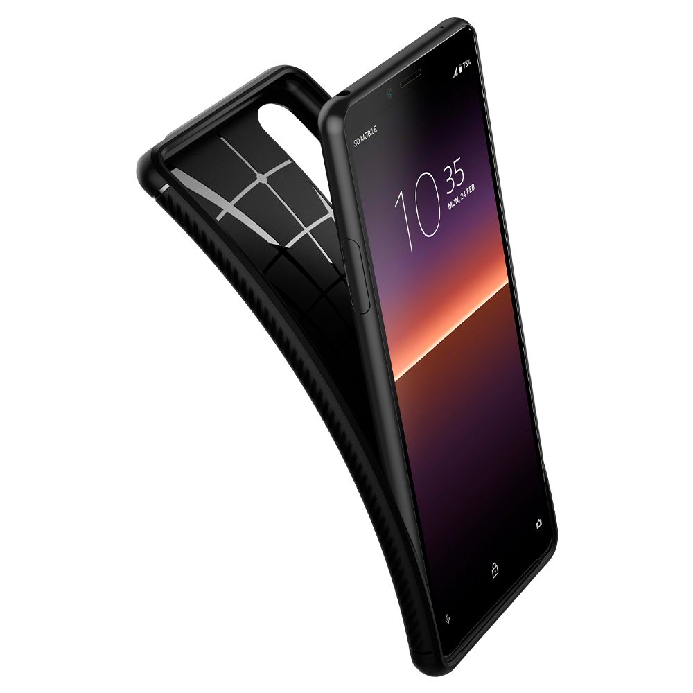 Pokrowiec pancerny Spigen Rugged Armor czarny Sony Xperia 10 II / 7