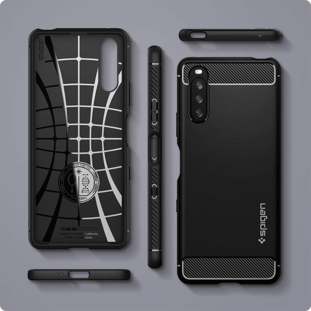 Pokrowiec Spigen Rugged Armor czarny Sony Xperia 10 III / 2