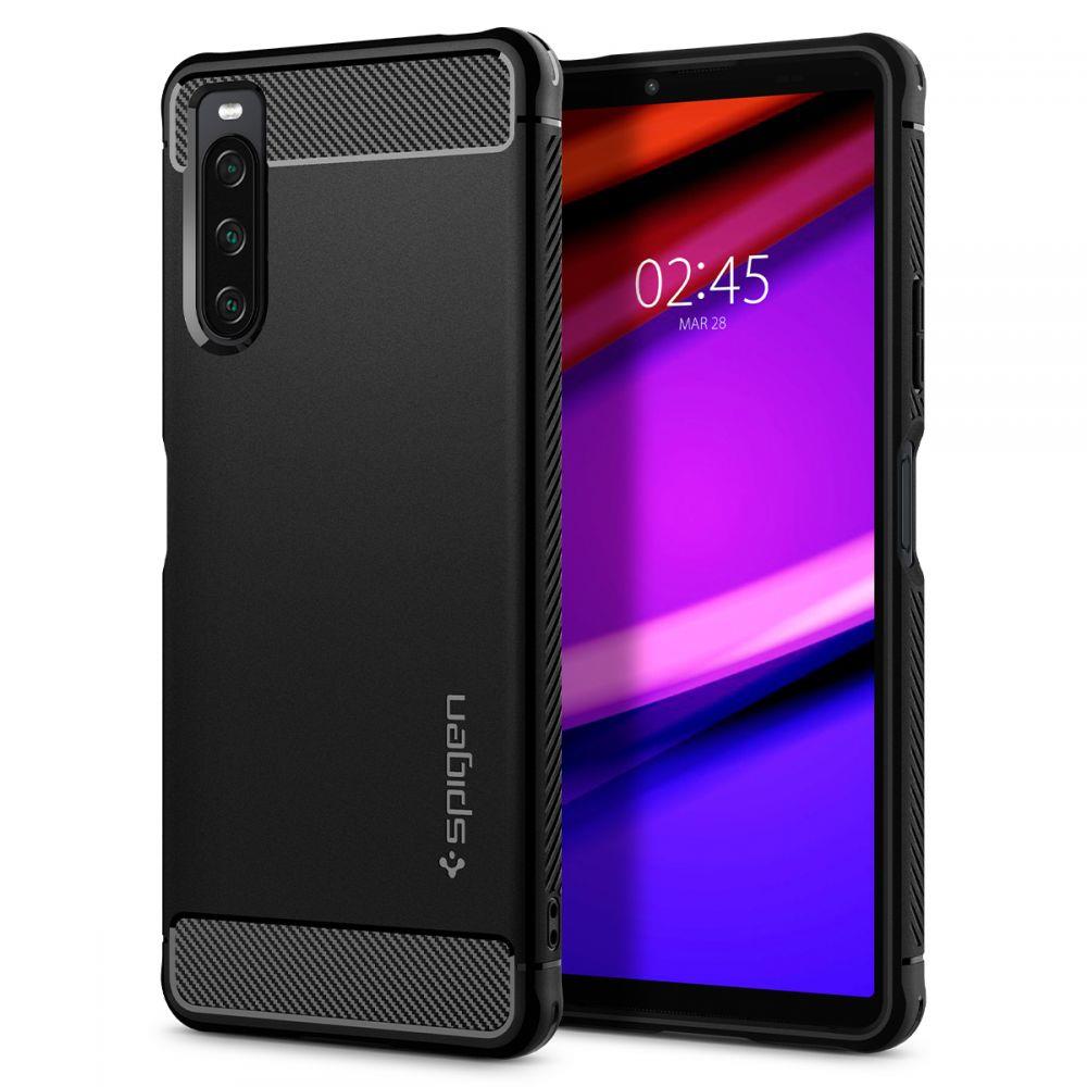 Pokrowiec Spigen Rugged Armor czarny Sony Xperia 10 IV Pokrowiec Spigen Rugged Armor czarny Sony Xperia 10 IV