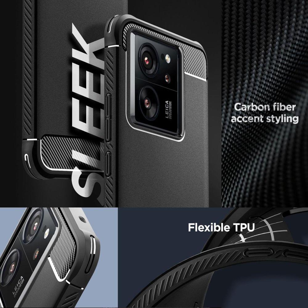 Pokrowiec Spigen Rugged Armor czarny Xiaomi 13T / 8 Pokrowiec Spigen Rugged Armor czarny Xiaomi 13T / 8