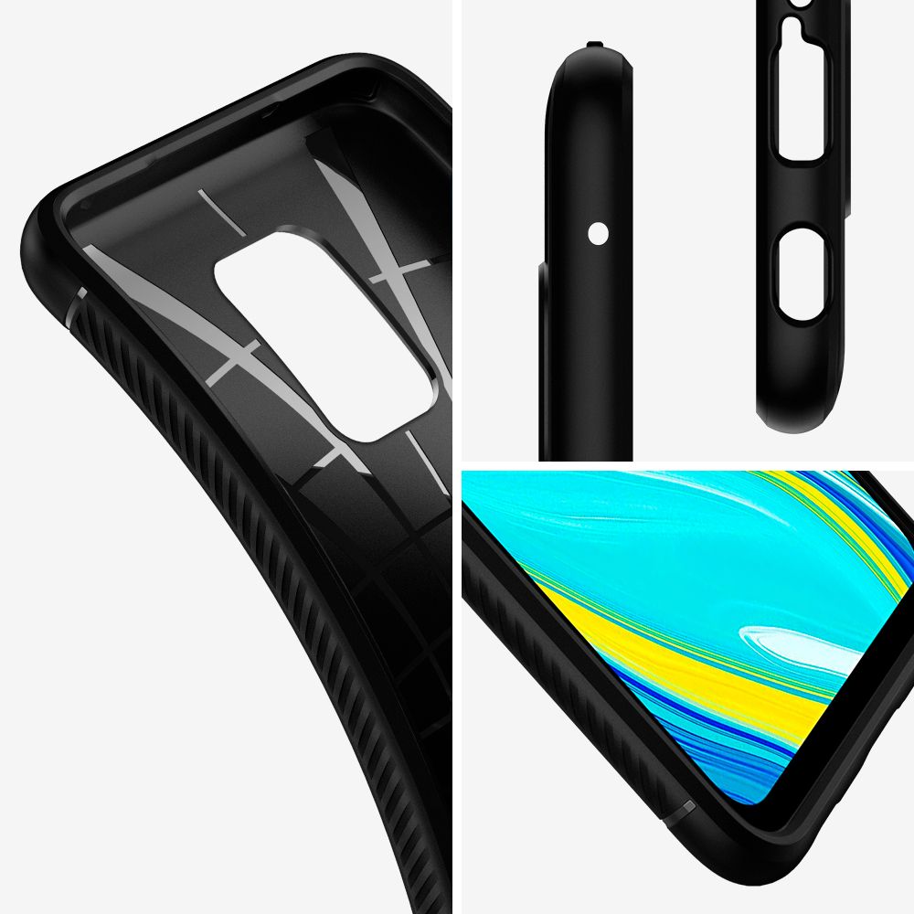 Pokrowiec pancerny Spigen Rugged Armor czarny Xiaomi 9 Pro / 2