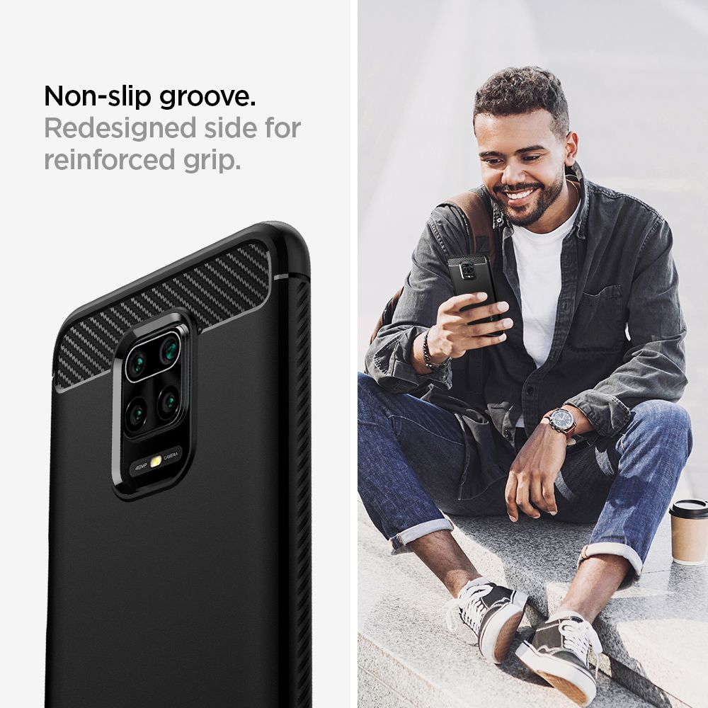 Pokrowiec pancerny Spigen Rugged Armor czarny Xiaomi 9 Pro / 6