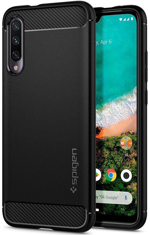 Pokrowiec Spigen Rugged Armor czarny Xiaomi Mi A3