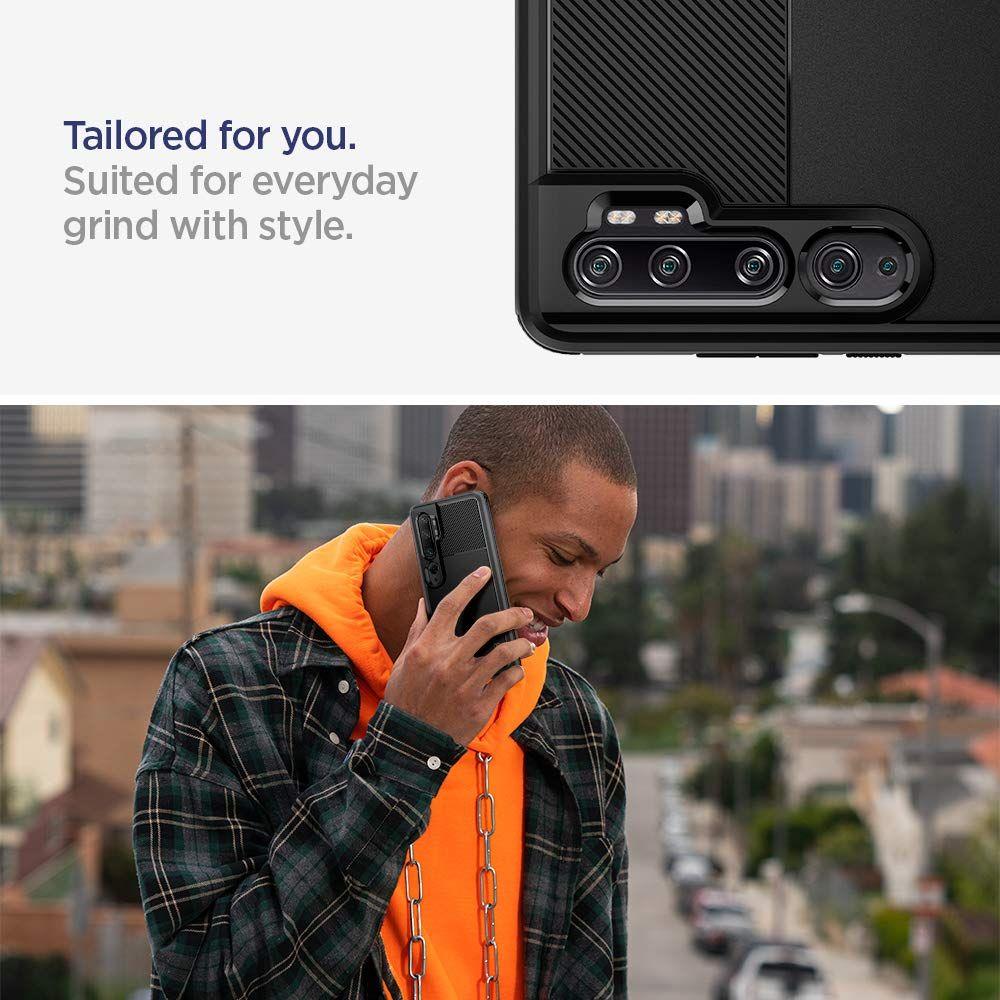 Pokrowiec Spigen Rugged Armor czarny Xiaomi Mi Note 10 / 6 Pokrowiec Spigen Rugged Armor czarny Xiaomi Mi Note 10 / 6