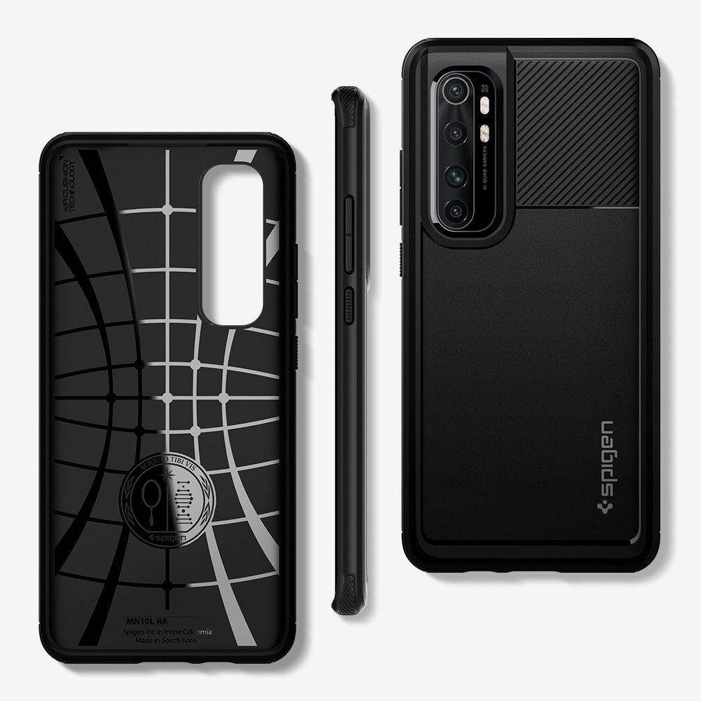 Pokrowiec Spigen Rugged Armor czarny Xiaomi Mi Note 10 Lite / 8