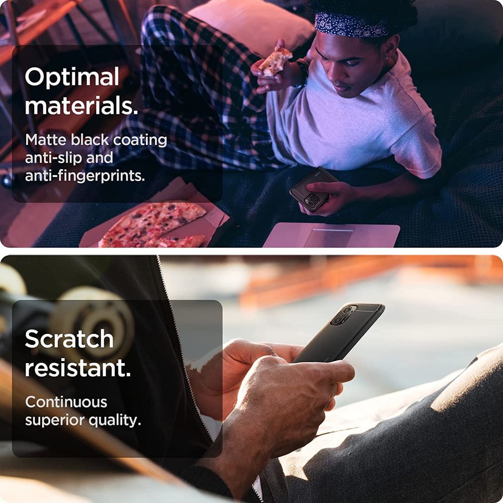 Pokrowiec pancerny Spigen Rugged Armor czarny Xiaomi POCO F3 / 6 Pokrowiec pancerny Spigen Rugged Armor czarny Xiaomi POCO F3 / 6