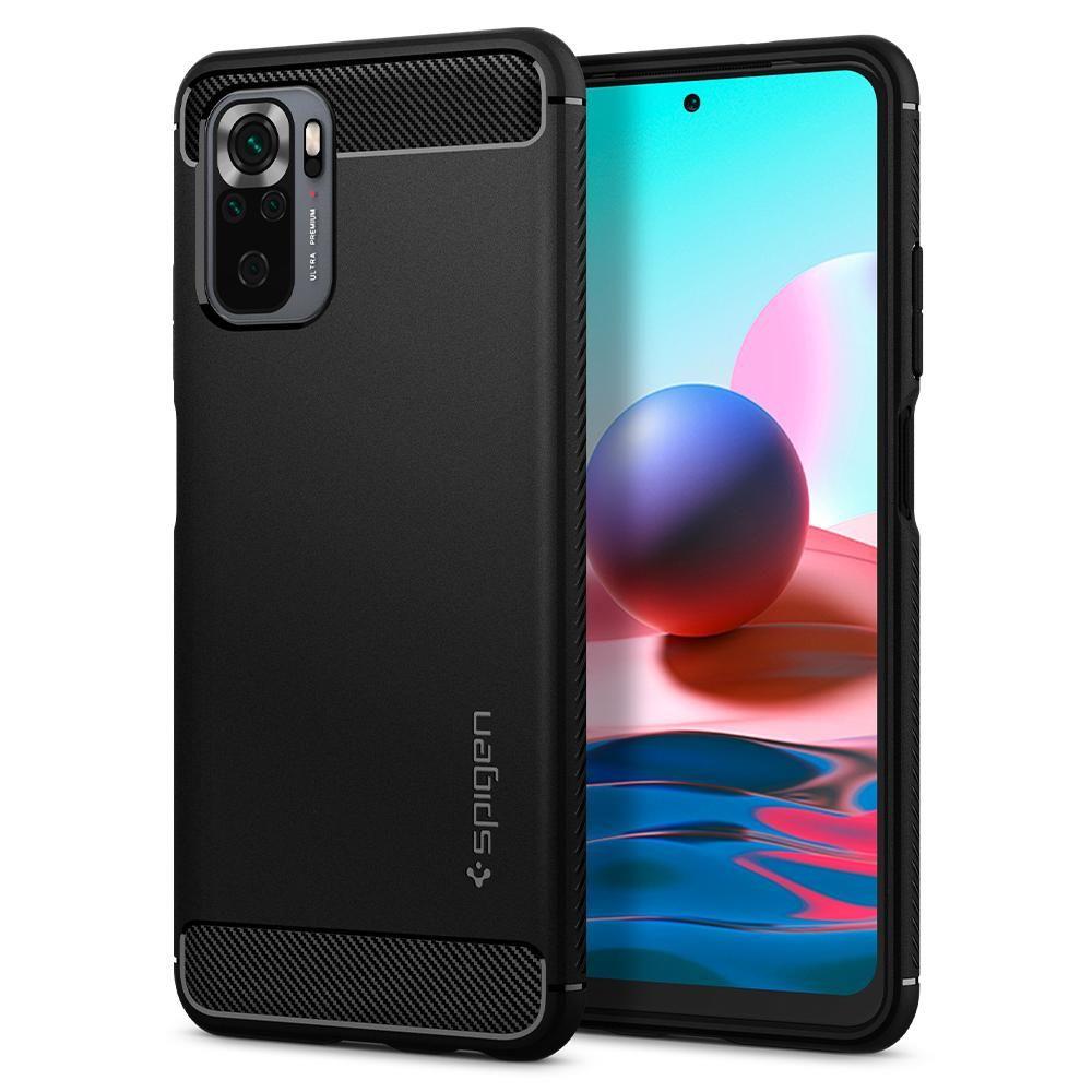 Pokrowiec Spigen Rugged Armor czarny Xiaomi Redmi Note 10