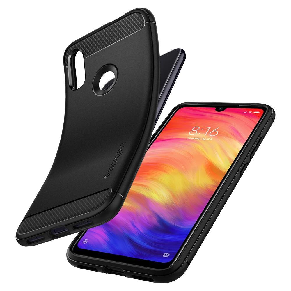 Pokrowiec Spigen Rugged Armor czarny Xiaomi Redmi Note 7 / 7