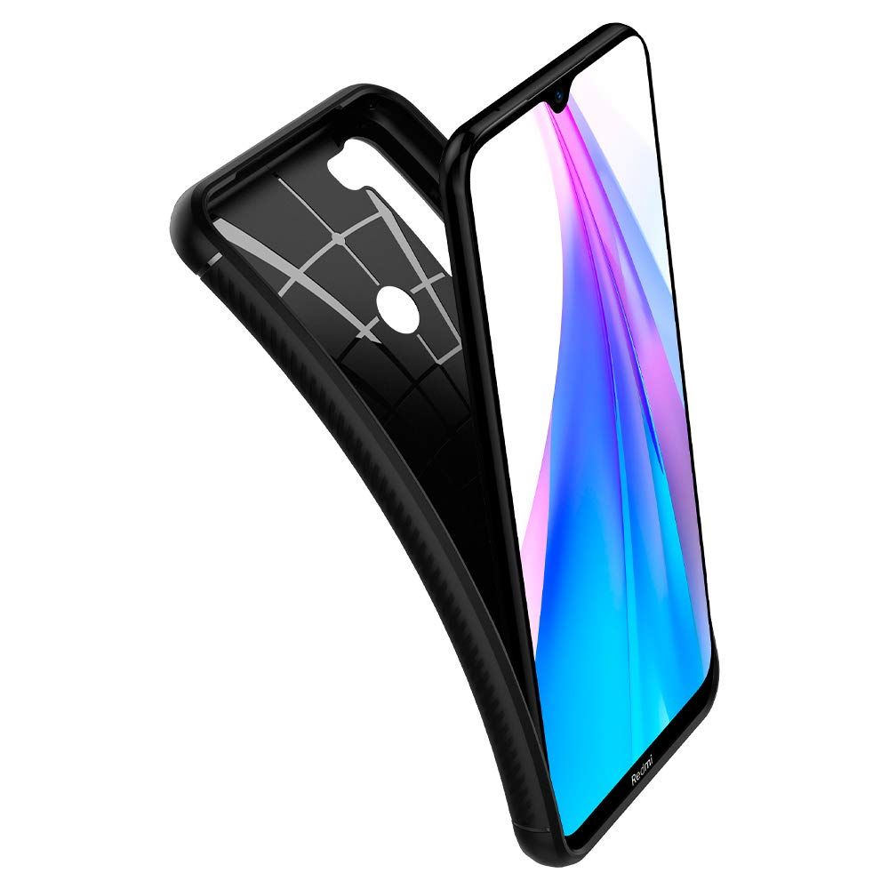 Pokrowiec pancerny Spigen Rugged Armor czarny Xiaomi Redmi Note 8T / 2