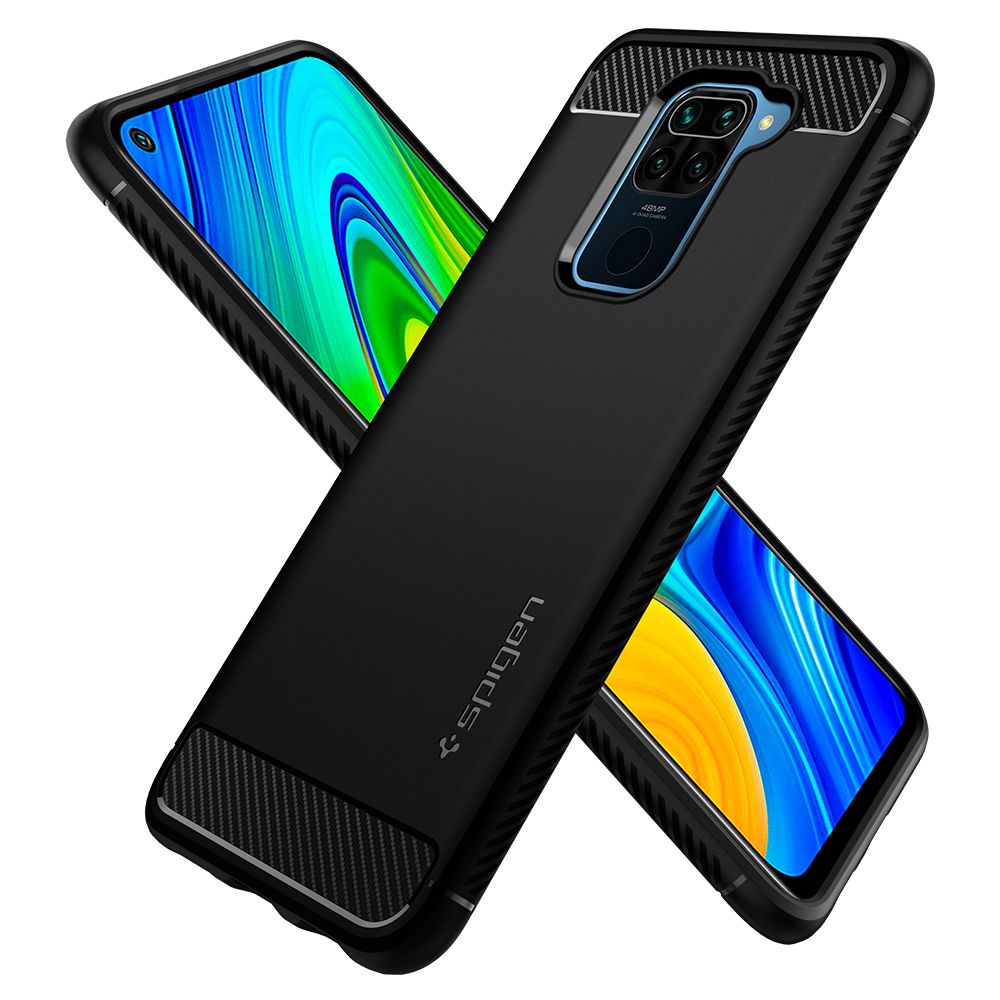 Pokrowiec pancerny Spigen Rugged Armor czarny Xiaomi Redmi Note 9 / 7
