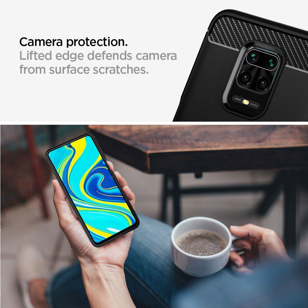 Pokrowiec Spigen Rugged Armor czarny Xiaomi Redmi Note 9 Pro / 5