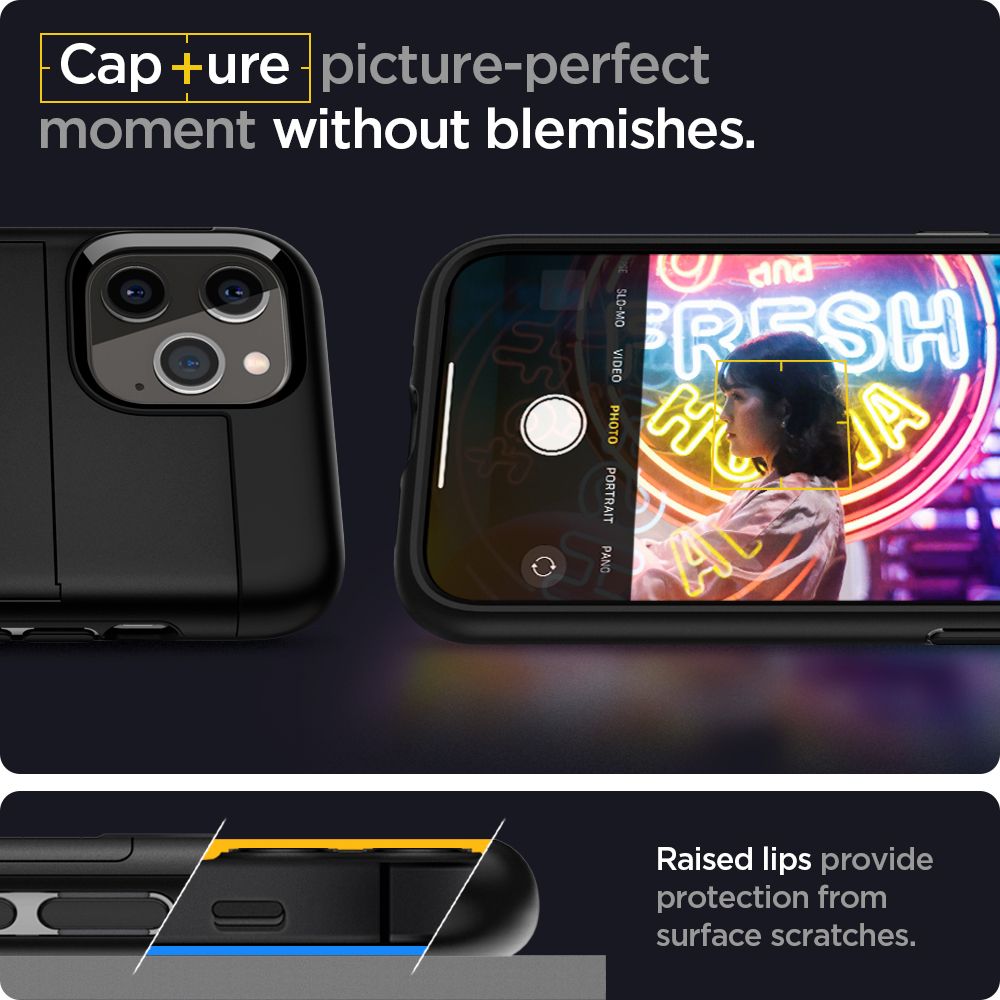 Pokrowiec Spigen Slim Armor CS czarny Apple iPhone 12 / 4 Pokrowiec Spigen Slim Armor CS czarny Apple iPhone 12 / 4