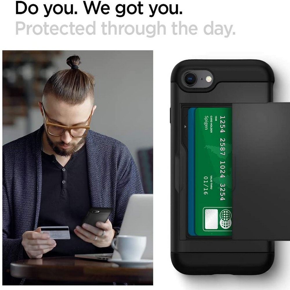 Pokrowiec Spigen Slim Armor CS czarny Apple iPhone 7 / 2 Pokrowiec Spigen Slim Armor CS czarny Apple iPhone 7 / 2