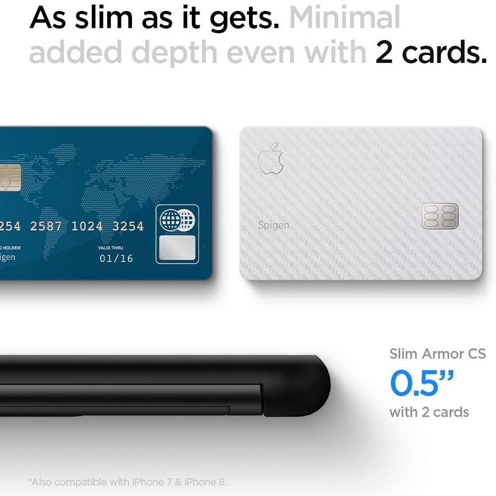 Pokrowiec Spigen Slim Armor CS czarny Apple iPhone 7 / 4 Pokrowiec Spigen Slim Armor CS czarny Apple iPhone 7 / 4