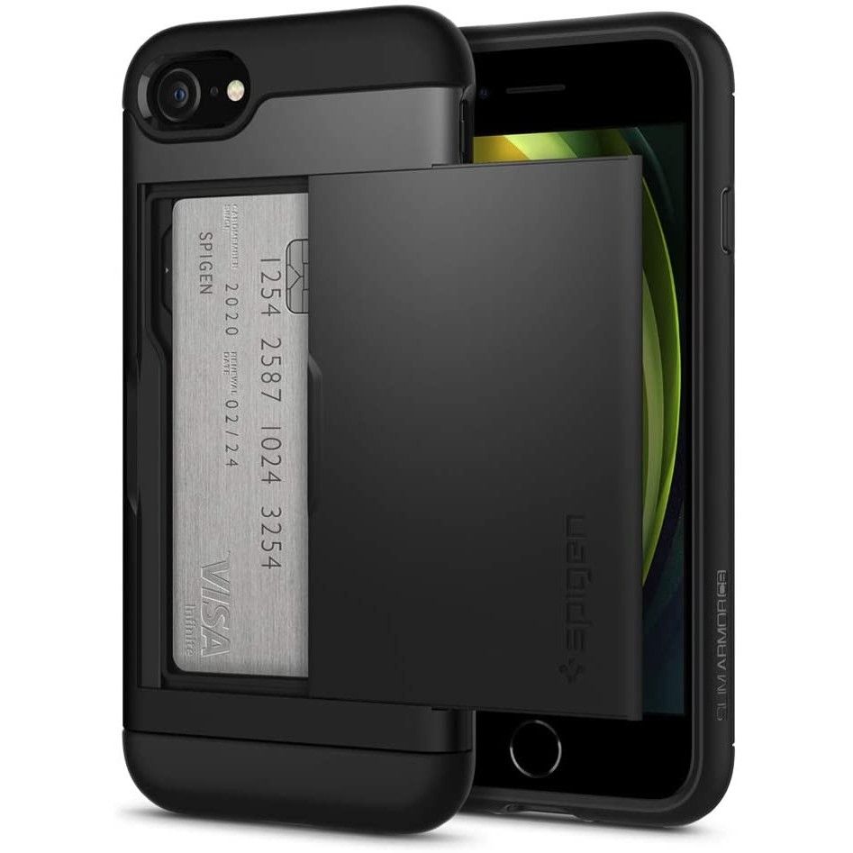 Pokrowiec Spigen Slim Armor CS czarny Apple iPhone SE 2020