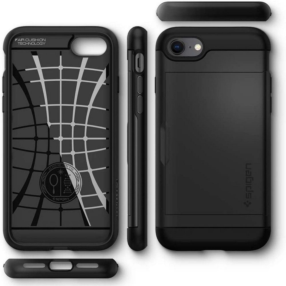 Pokrowiec Spigen Slim Armor CS czarny Apple iPhone SE 2020 / 6