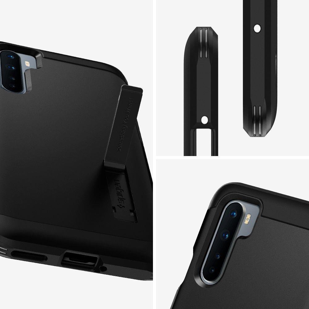 Pokrowiec Spigen Tough Armor czarny OnePlus Nord / 8 Pokrowiec Spigen Tough Armor czarny OnePlus Nord / 8