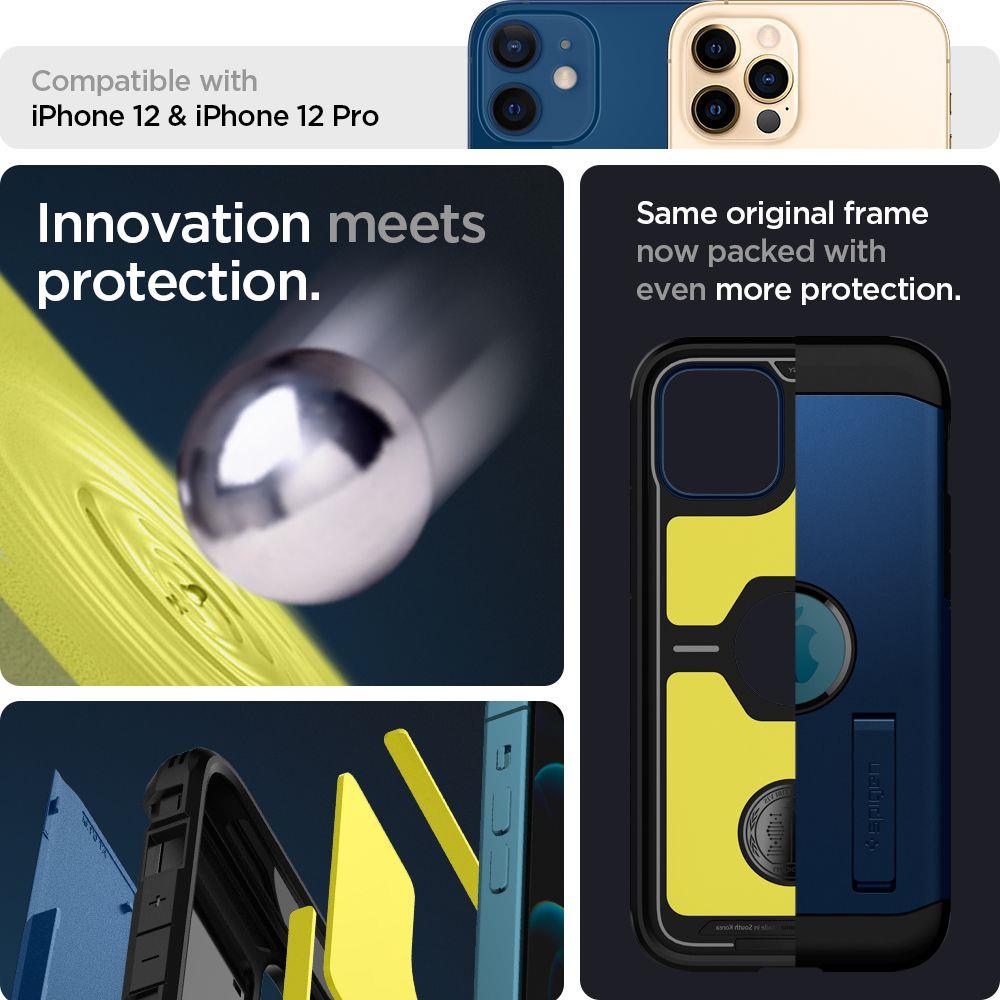 Pokrowiec Spigen Tough Armor granatowy Apple iPhone 12 Pro / 10 Pokrowiec Spigen Tough Armor granatowy Apple iPhone 12 Pro / 10