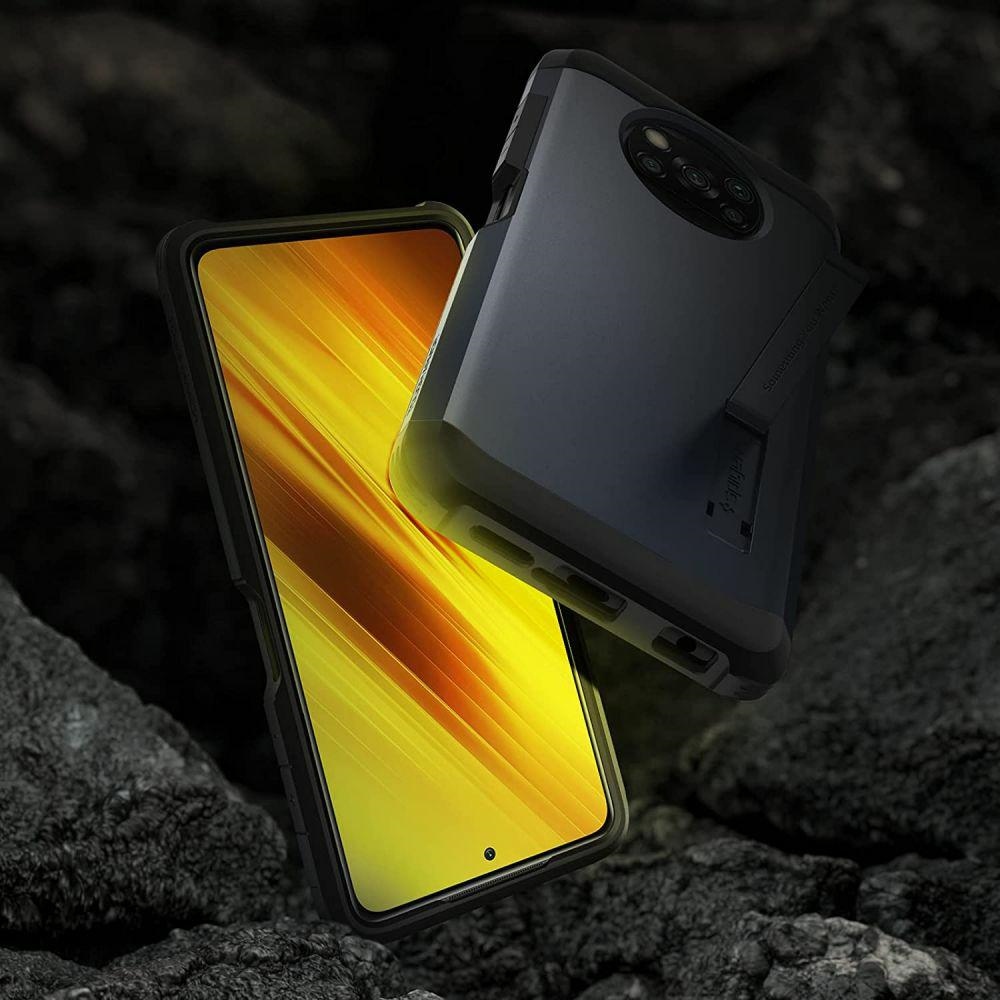 Pokrowiec Spigen Tough Armor metal slate Poco X3 NFC / 3 Pokrowiec Spigen Tough Armor metal slate Poco X3 NFC / 3
