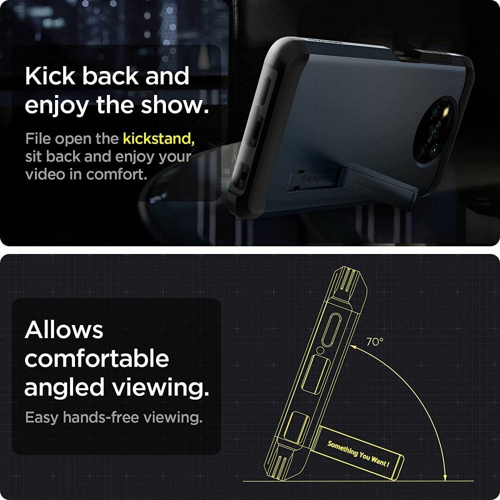 Pokrowiec Spigen Tough Armor metal slate Poco X3 NFC / 6 Pokrowiec Spigen Tough Armor metal slate Poco X3 NFC / 6