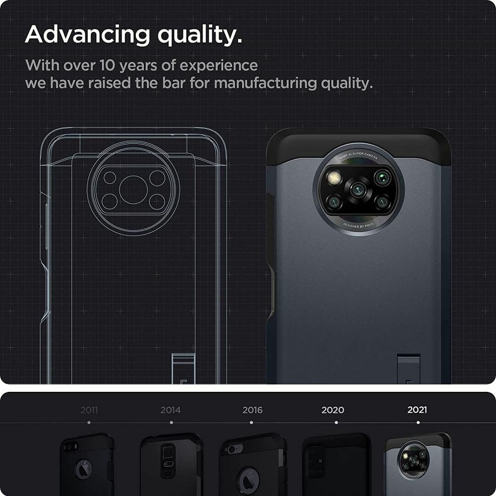 Pokrowiec Spigen Tough Armor metal slate Xiaomi POCO X3 Pro / 7