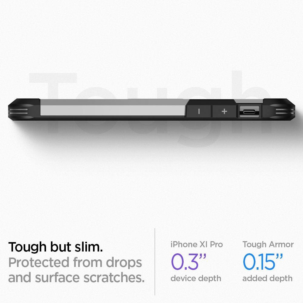 Pokrowiec Spigen Tough Armor srebrny Apple iPhone 11 Pro Max / 10