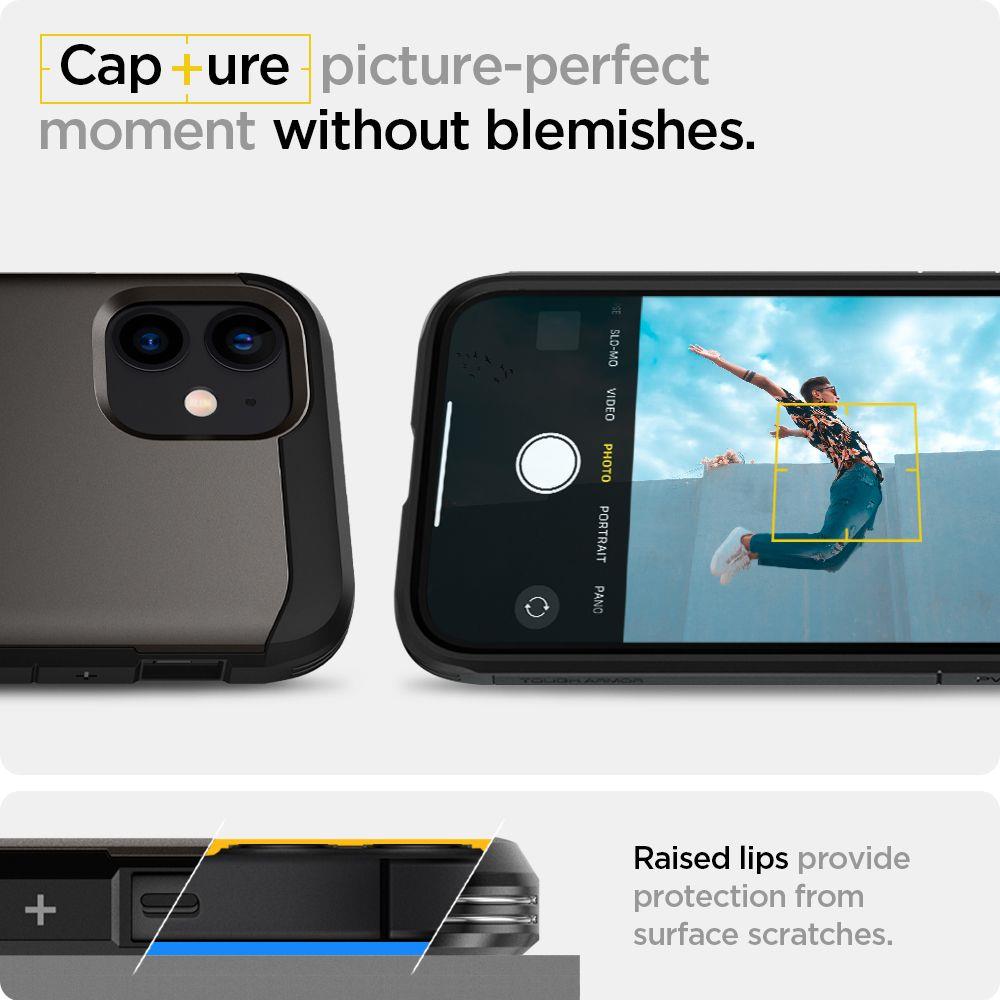 Pokrowiec Spigen Tough Armor szary Apple iPhone 12 Mini / 10 Pokrowiec Spigen Tough Armor szary Apple iPhone 12 Mini / 10