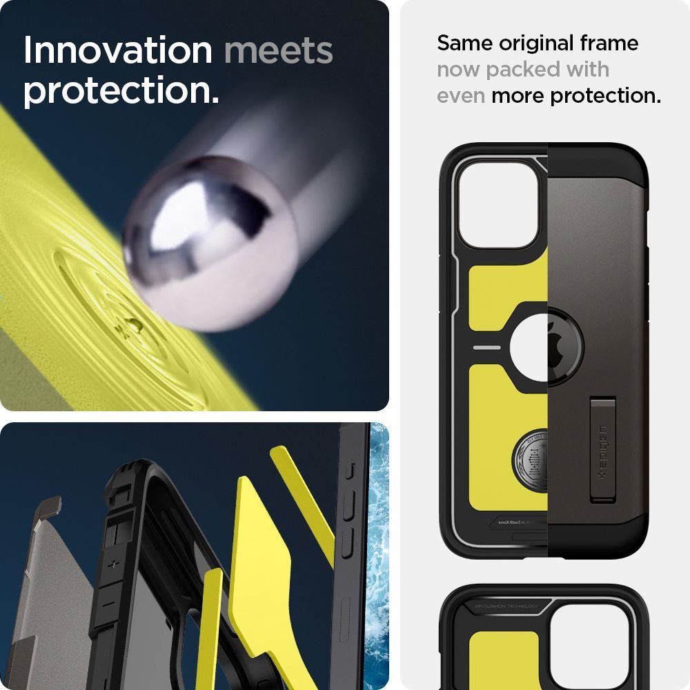 Pokrowiec Spigen Tough Armor szary Apple iPhone 12 Mini / 9 Pokrowiec Spigen Tough Armor szary Apple iPhone 12 Mini / 9