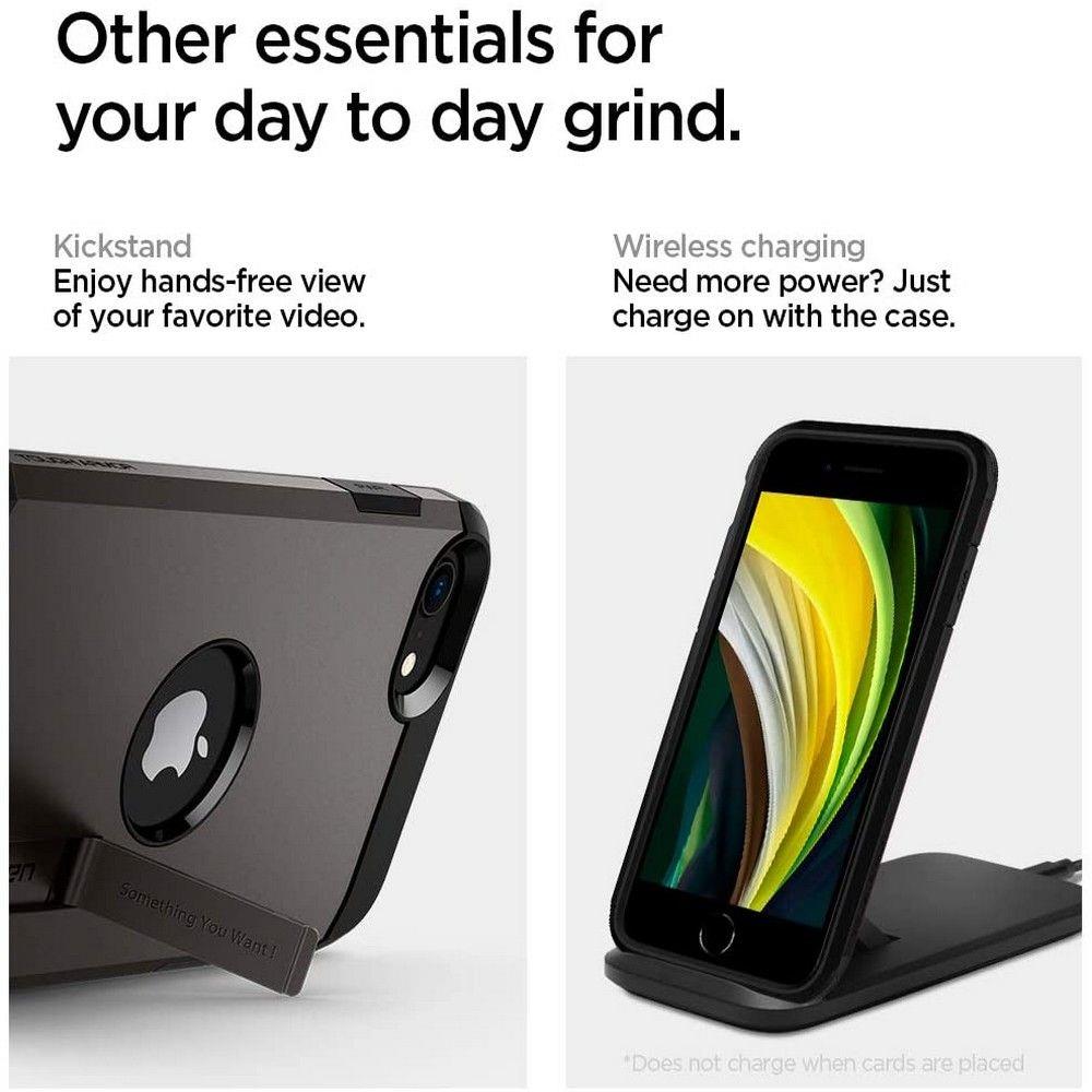 Pokrowiec Spigen Tough Armor szary Apple iPhone SE 2020 / 8 Pokrowiec Spigen Tough Armor szary Apple iPhone SE 2020 / 8