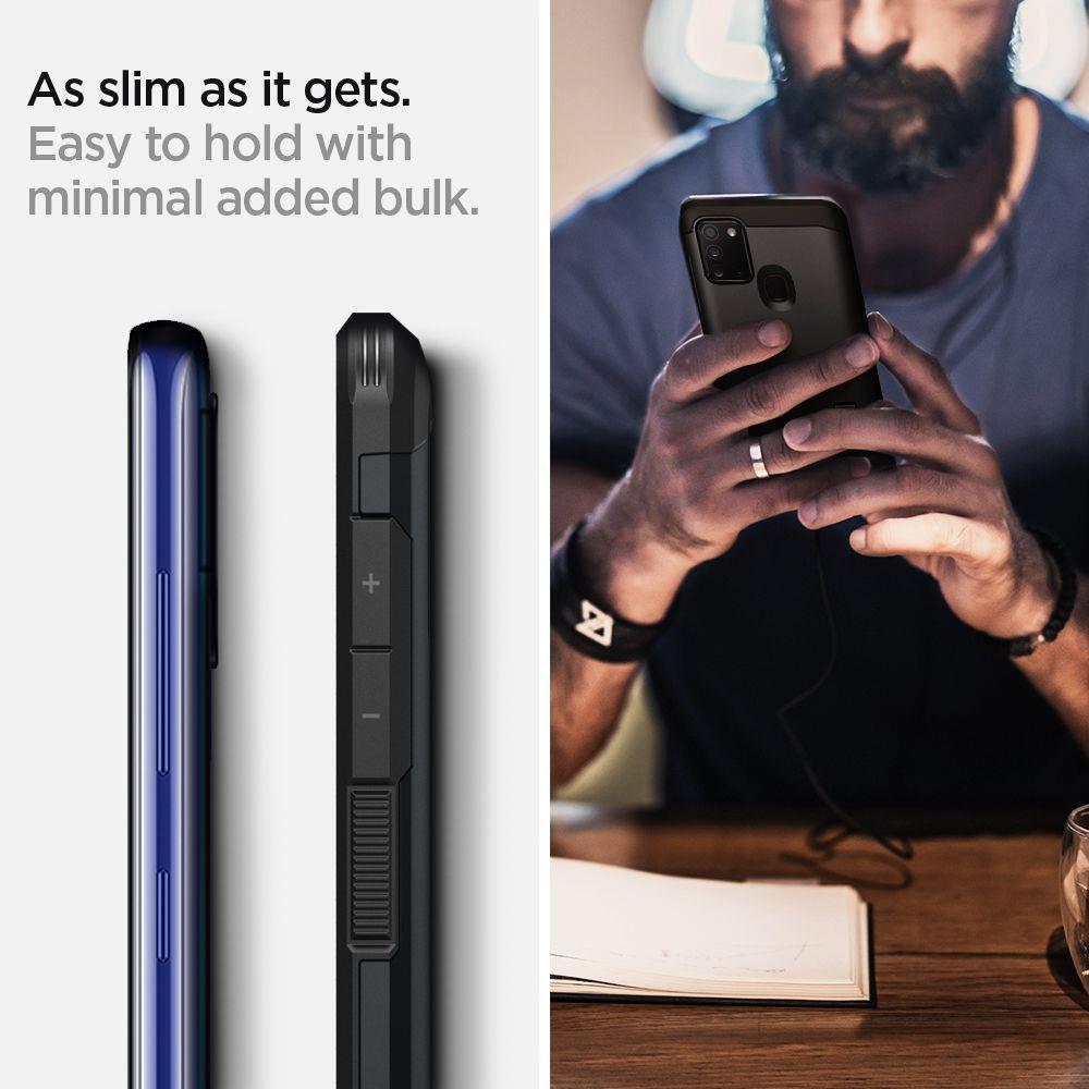 Pokrowiec Spigen Tough Armor szary Samsung Galaxy A21s / 5 Pokrowiec Spigen Tough Armor szary Samsung Galaxy A21s / 5