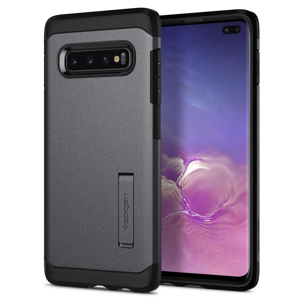 Pokrowiec Spigen Tough Armor szary Samsung Galaxy S10 Plus