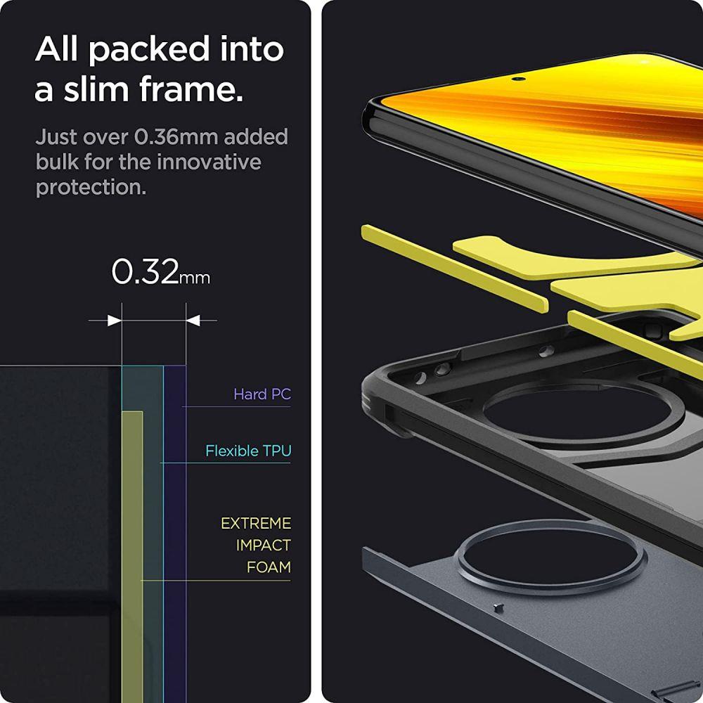 Pokrowiec Spigen Tough Armor szary Xiaomi POCO X3 NFC / 5