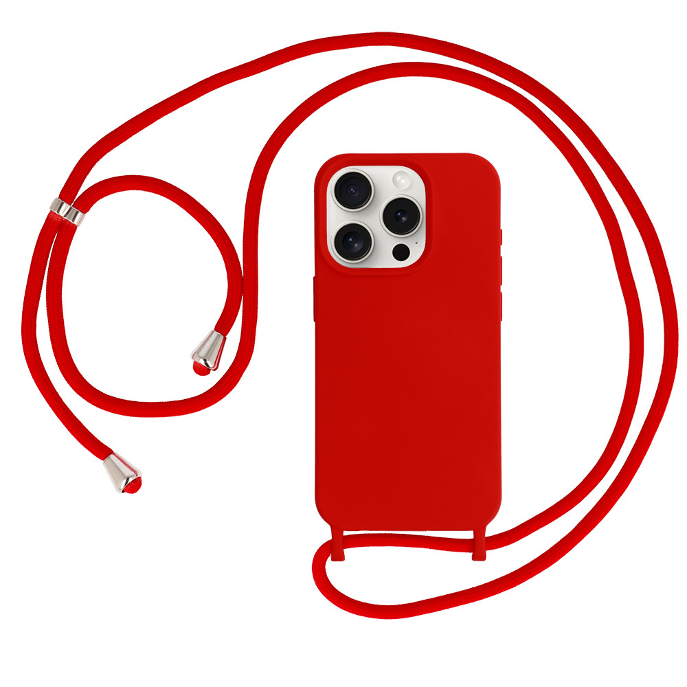 Pokrowiec Strap Silicone Case wzr 1 czerwony Apple iPhone 15 Pro