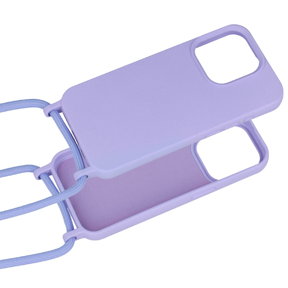 Pokrowiec Strap Silicone Case wz�r 1 fioletowy Apple iPhone 13 / 4