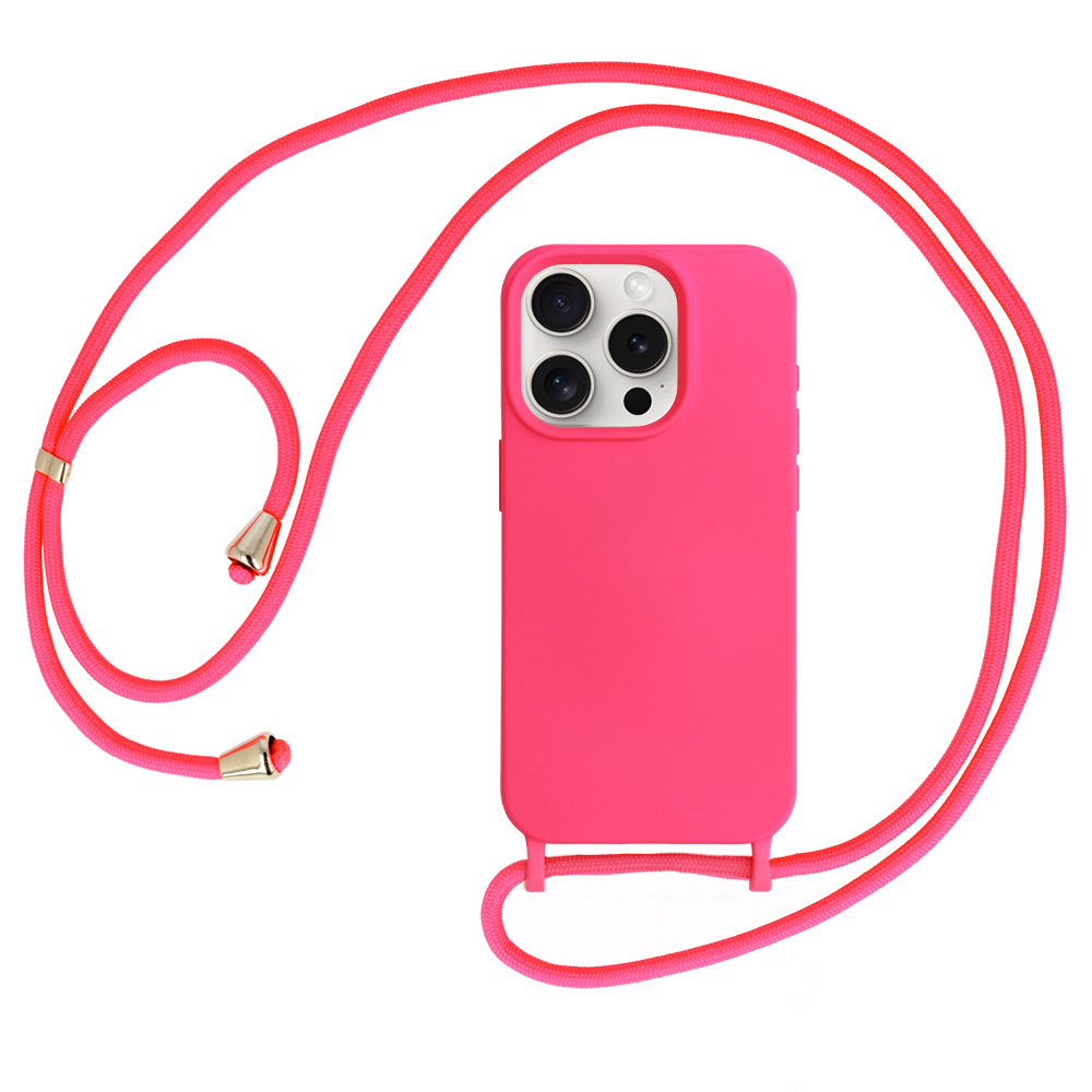 Pokrowiec Strap Silicone Case wz�r 1 r�owy Apple iPhone 15