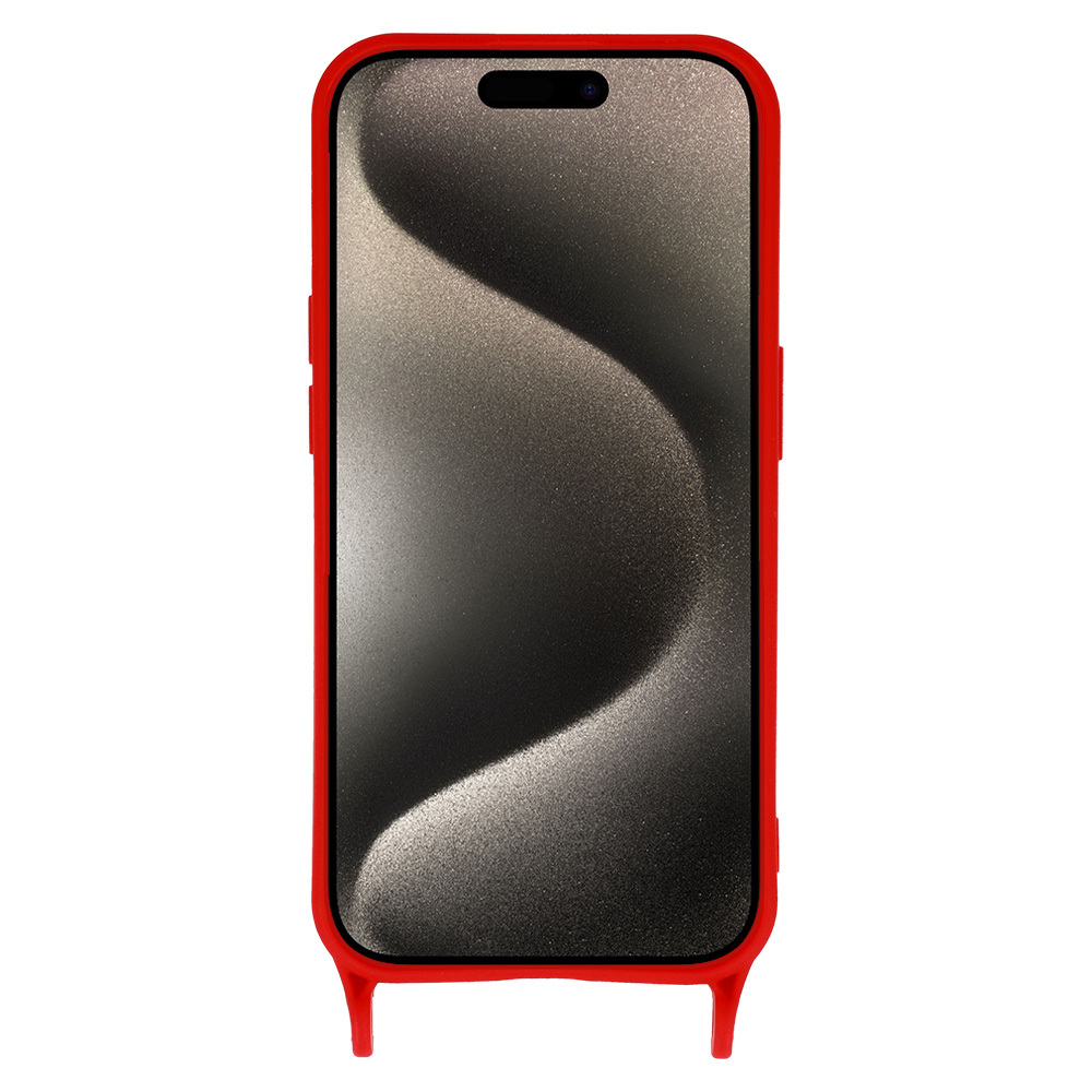 Pokrowiec Strap Silicone Case wz�r 2 czerwony Apple iPhone 13 / 3