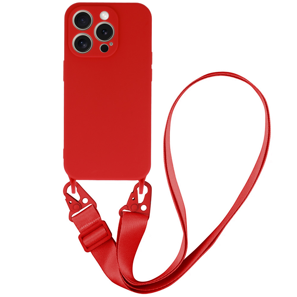 Pokrowiec Strap Silicone Case wzr 2 czerwony Apple iPhone 15 Plus