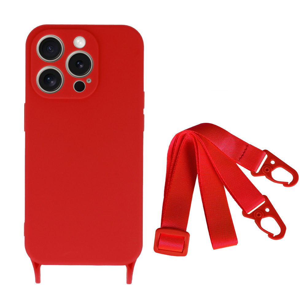 Pokrowiec Strap Silicone Case wzr 2 czerwony Apple iPhone 15 Plus / 2