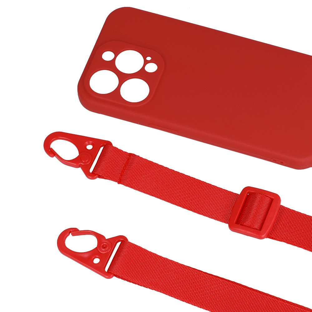Pokrowiec Strap Silicone Case wzr 2 czerwony Apple iPhone 15 Plus / 5