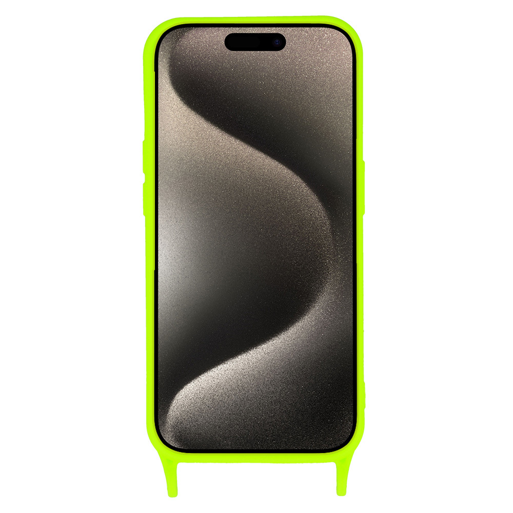 Pokrowiec Strap Silicone Case wz�r 2 limonkowy Apple iPhone 11 / 3